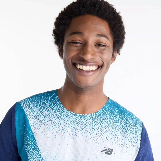 NEW BALANCE - T-shirt Race Day Ultra Leggera Stampata uomo