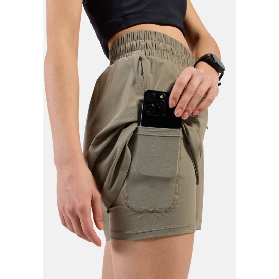 ODLO - Pantaloncino da corsa 2 in 1 Zeroweight donna