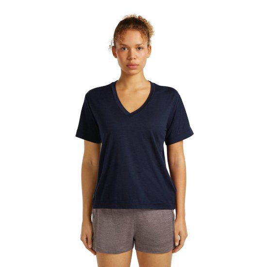 ICEBREAKER - T-shirt scollo a V 150 Tech Lite Relax V Neck donna