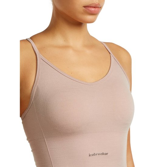 ICEBREAKER - Reggiseno Merino 260 senza cuciture a coste canotta con spalline sottili donna