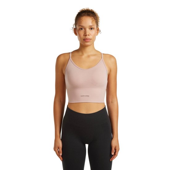 ICEBREAKER - Reggiseno Merino 260 senza cuciture a coste canotta con spalline sottili donna