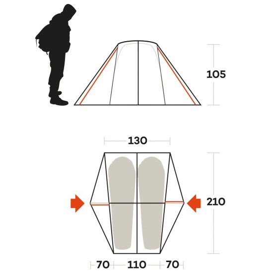 FERRINO - Tenda Fuji 2 posti