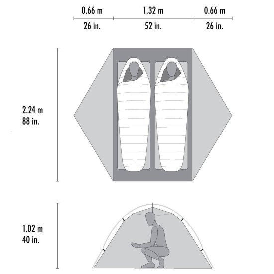 MSR - Tenda Hubba Hubba LT 2 persone