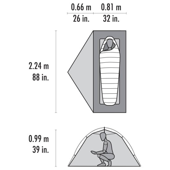 MSR - Tenda da trekking per lunghe percorrenze Hubba Hubba HD 1 persona