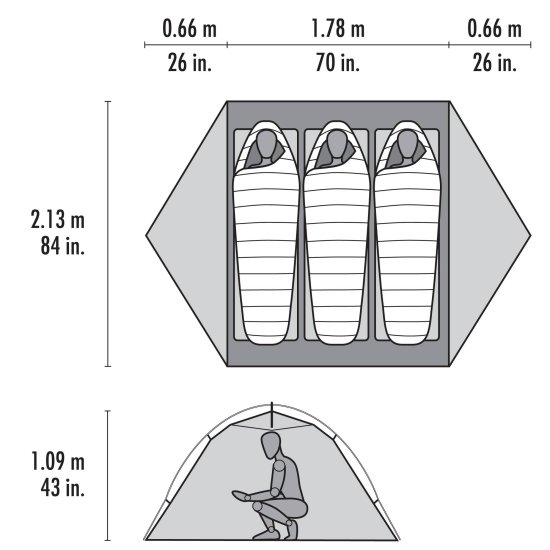 MSR - Tenda Elixir 3 posti