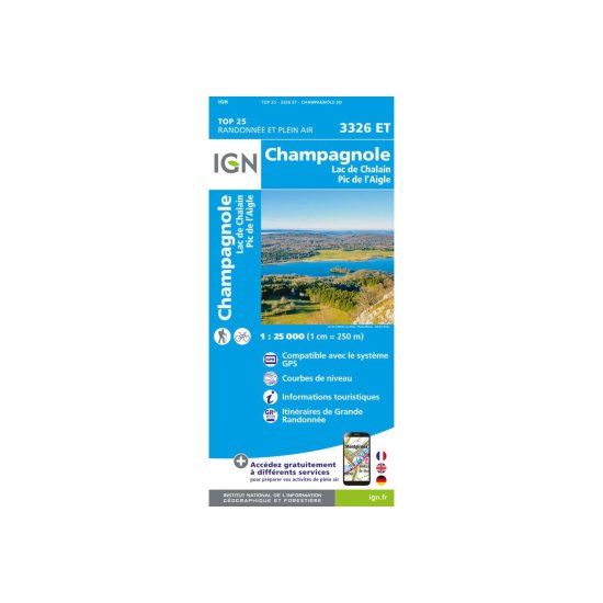 IGN - Carte IGN Champagnole Lac de Chalain Pic de l'Aigle