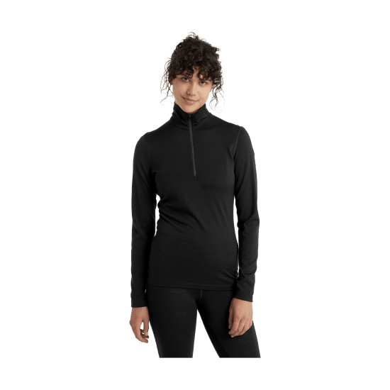 ICEBREAKER - T-SHIRT MANICHE LUNGHE 200 OASIS MEZZA ZIP DONNA