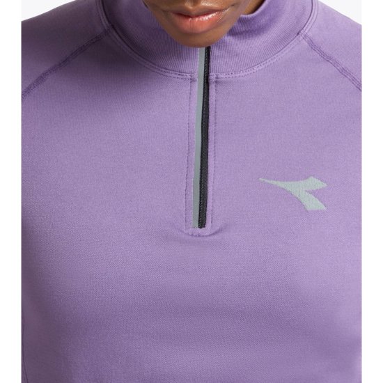 DIADORA - Maglia a maniche lunghe 1/2 Zip Stratouno donna