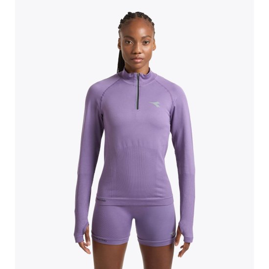 DIADORA - Maglia a maniche lunghe 1/2 Zip Stratouno donna