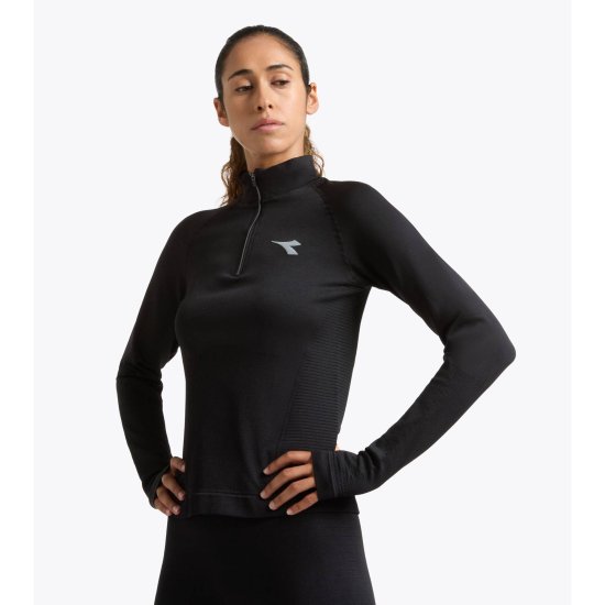 DIADORA - Maglia a maniche lunghe 1/2 Zip Stratouno donna