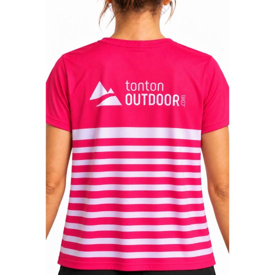 TONTON OUTDOOR - Maglietta a righe da marinaio Ottobre Rosa Unisex