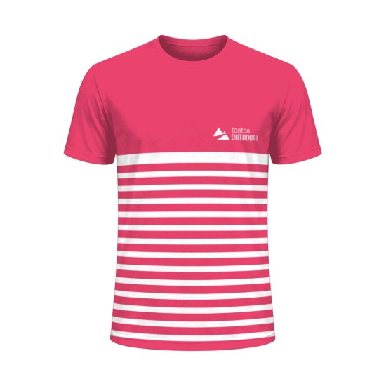 TONTON OUTDOOR - Maglietta a righe da marinaio Ottobre Rosa Unisex