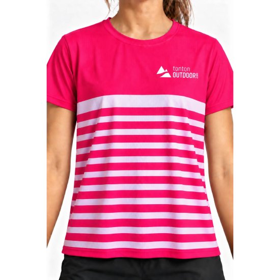 TONTON OUTDOOR - Maglietta a righe da marinaio Ottobre Rosa Unisex