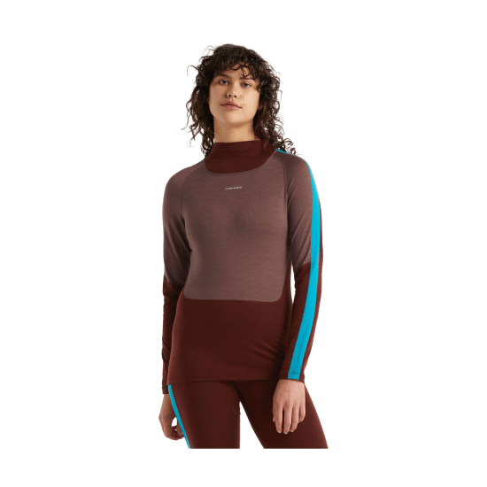 ICEBREAKER - STRATO BASE 200 SONEBULA MANICHE LUNGHE COLLO ALTO DONNA