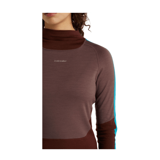 ICEBREAKER - STRATO BASE 200 SONEBULA MANICHE LUNGHE COLLO ALTO DONNA