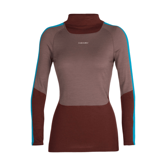 ICEBREAKER - STRATO BASE 200 SONEBULA MANICHE LUNGHE COLLO ALTO DONNA