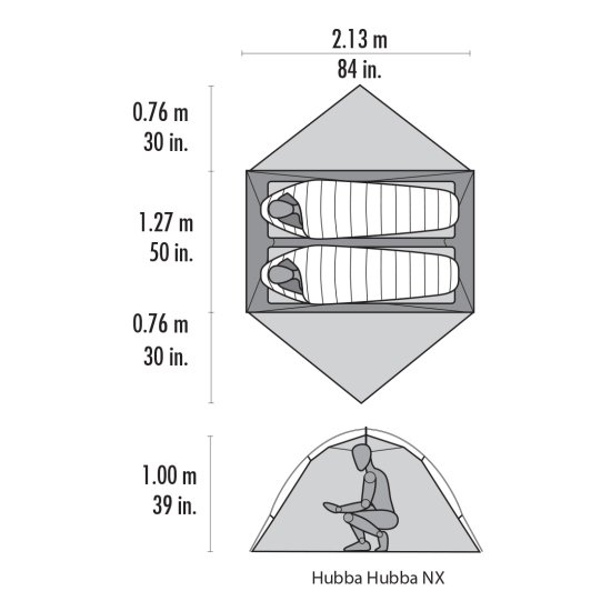 MSR - TENDA HUBBA HUBBA NX GRIGIA