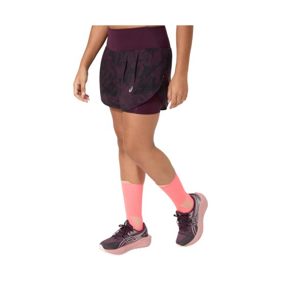 ASICS - Pantaloncino da running ROAD ALL OVER PRINT 2-N-1 3.5"
