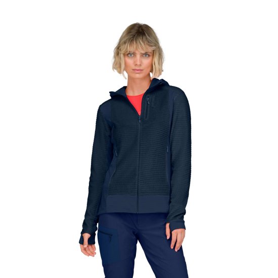 NORRONA - PILE FALKETIND ALPHA 120 ZIP con cappuccio DONNA
