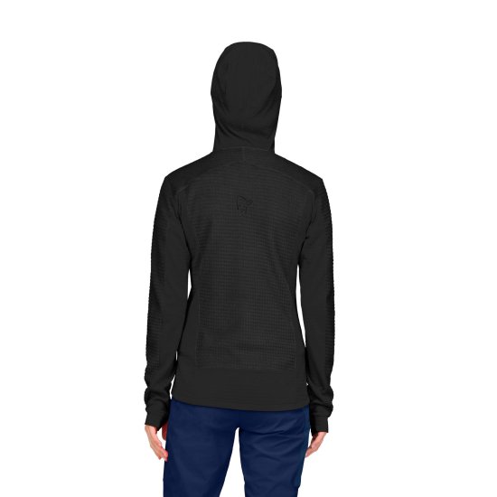 NORRONA - PILE FALKETIND ALPHA 120 ZIP con cappuccio DONNA