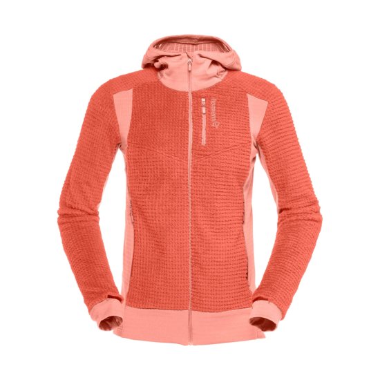 NORRONA - PILE FALKETIND ALPHA 120 ZIP con cappuccio DONNA
