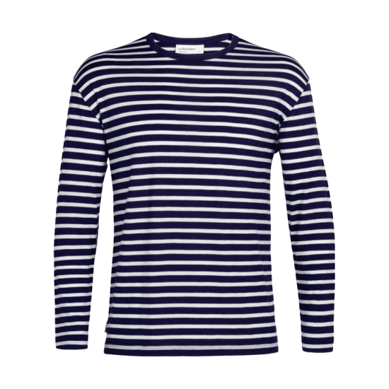 ICEBREAKER - T-SHIRT GRANARY MANICHE LUNGHE STRIPE UOMO