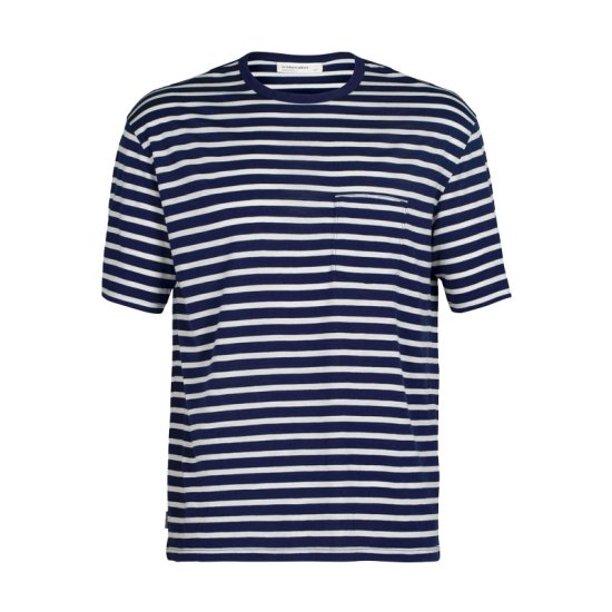 ICEBREAKER - T-SHIRT MANICHE CORTE GRANARY STRIPE UOMO