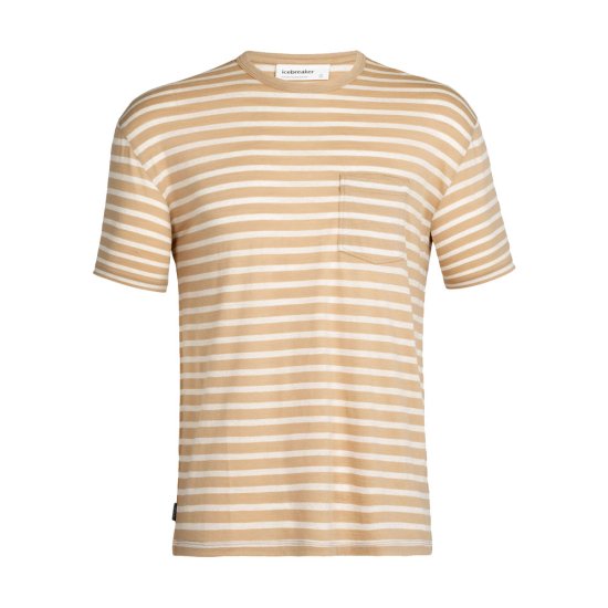 ICEBREAKER - T-SHIRT MANICHE CORTE GRANARY STRIPE UOMO