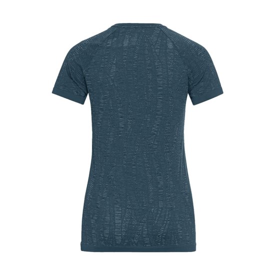 ODLO - T-SHIRT MANICHE CORTE BLACKCOMB SCOLLO TONDO DONNA