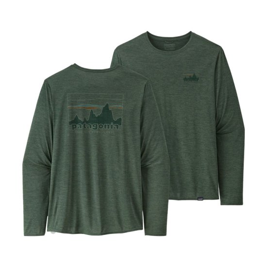 PATAGONIA - T-SHIRT A MANICHE LUNGHE CAP COOL DAILY GRAPHIC MONTAGNA UOMO