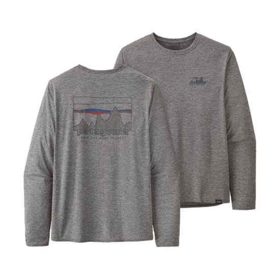 PATAGONIA - T-SHIRT A MANICHE LUNGHE CAP COOL DAILY GRAPHIC MONTAGNA UOMO