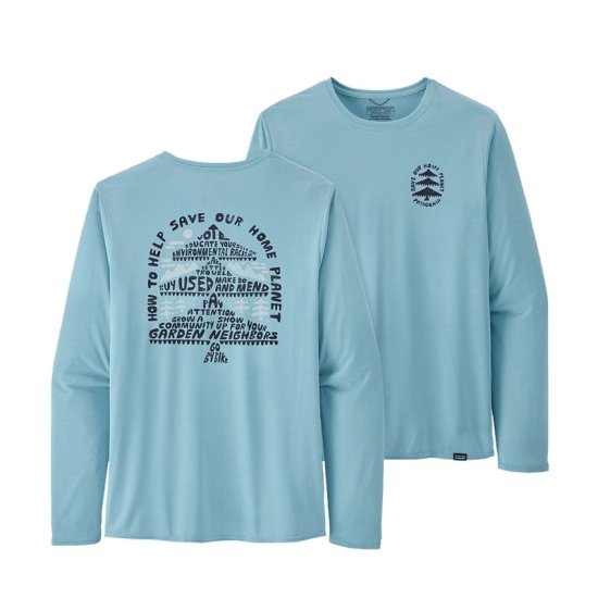 PATAGONIA - T-SHIRT A MANICHE LUNGHE CAP COOL DAILY GRAPHIC MONTAGNA UOMO