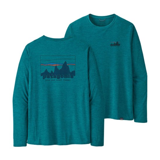 PATAGONIA - T-SHIRT A MANICHE LUNGHE CAP COOL DAILY GRAPHIC MONTAGNA UOMO