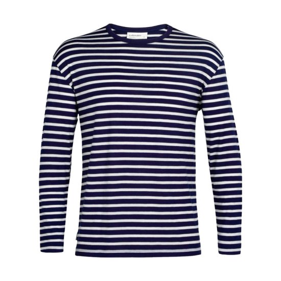 ICEBREAKER - T-SHIRT GRANARY MANICHE LUNGHE STRIPE UOMO
