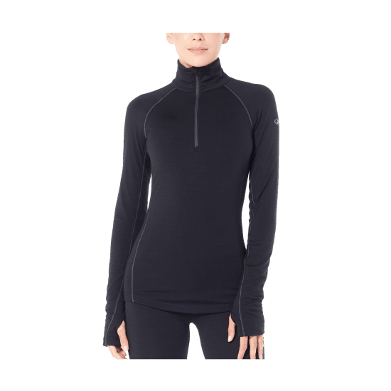 ICEBREAKER - MAGLIA INTIMA MERINO 200 ZONE MEZZA ZIP DONNA