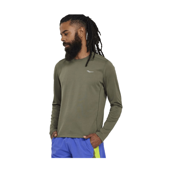 SAUCONY - T-SHIRT A MANICHE LUNGHE STOPWATCH UOMO