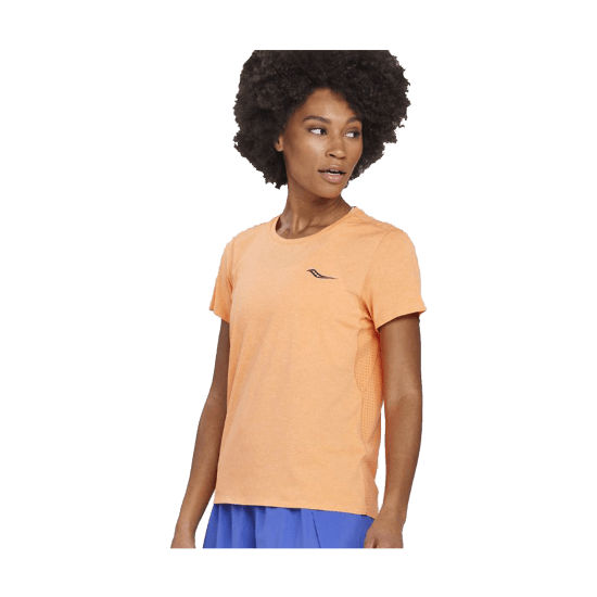 SAUCONY - T-SHIRT MANICHE CORTE TIME TRIAL DONNA