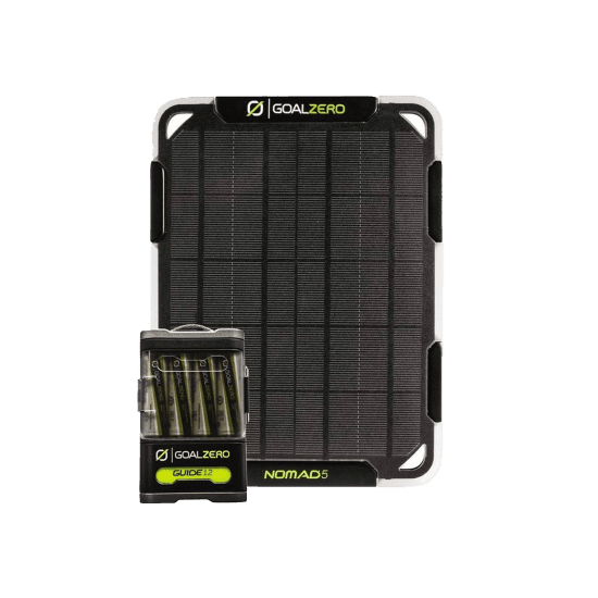 GOAL ZERO - KIT BATTERIA PORTATILE GUIDE 12 + E PANNELLO SOLARE NOMAD 5