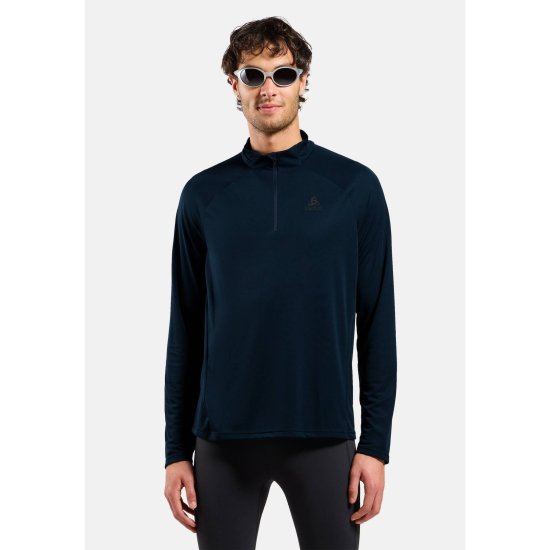 ODLO - T-SHIRT MANICHE LUNGHE 1/2 ZIP ESSENZIALE UOMO