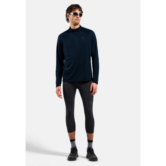 ODLO - T-SHIRT MANICHE LUNGHE 1/2 ZIP ESSENZIALE UOMO