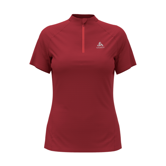 ODLO - T-SHIRT MANICHE CORTE 1/2 ZIP ESSENTIAL DONNA