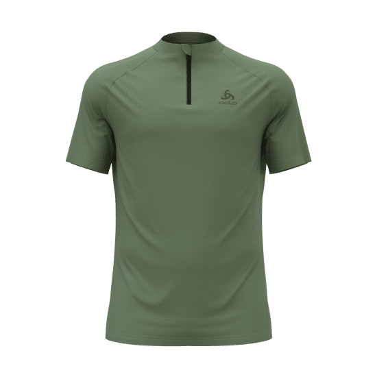 ODLO - T-SHIRT MANICHE CORTE 1/2 ZIP ESSENTIAL UOMO