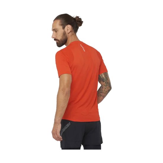 SALOMON - T-SHIRT MANICHE CORTE SENSE AERO UOMO FIERY RED