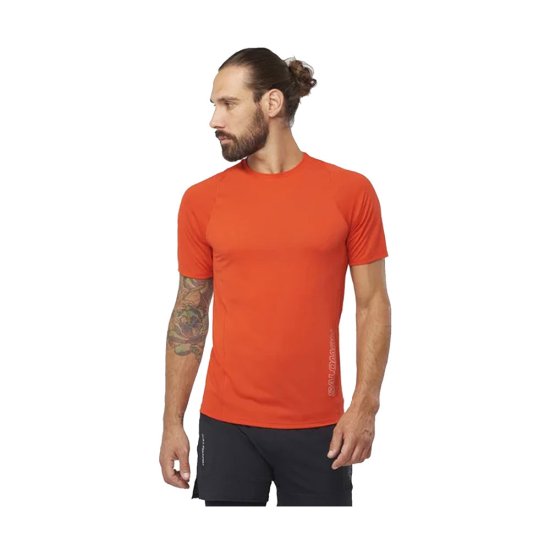 SALOMON - T-SHIRT MANICHE CORTE SENSE AERO UOMO FIERY RED