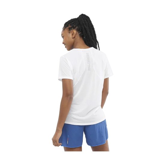 SALOMON - T-SHIRT MANICHE CORTE SENSE AERO DONNA BIANCA