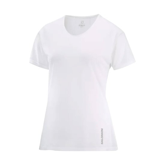 SALOMON - T-SHIRT MANICHE CORTE SENSE AERO DONNA BIANCA