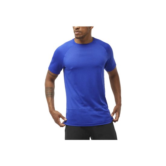 SALOMON - T-SHIRT MANICHE CORTE CROSS RUN UOMO BLU