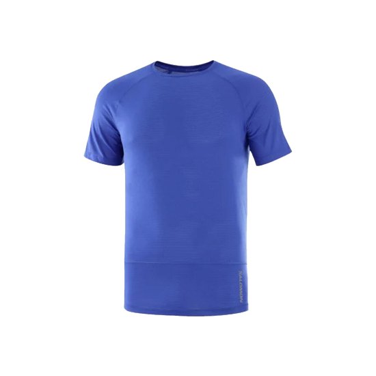 SALOMON - T-SHIRT MANICHE CORTE CROSS RUN UOMO BLU