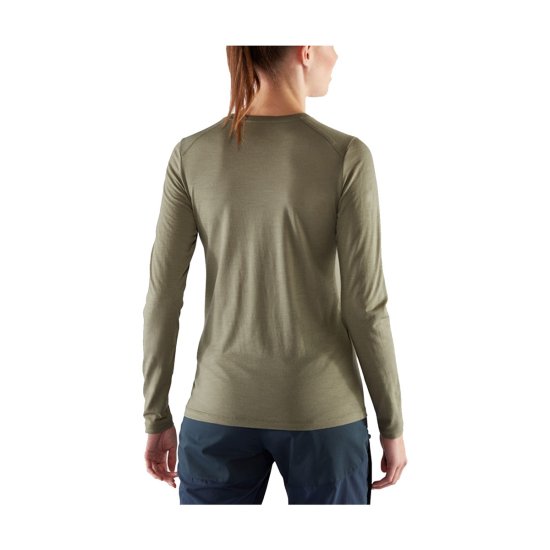 FJALLRAVEN - T-SHIRT A MANICHE LUNGHE ABISKO IN LANA MERINO DONNA