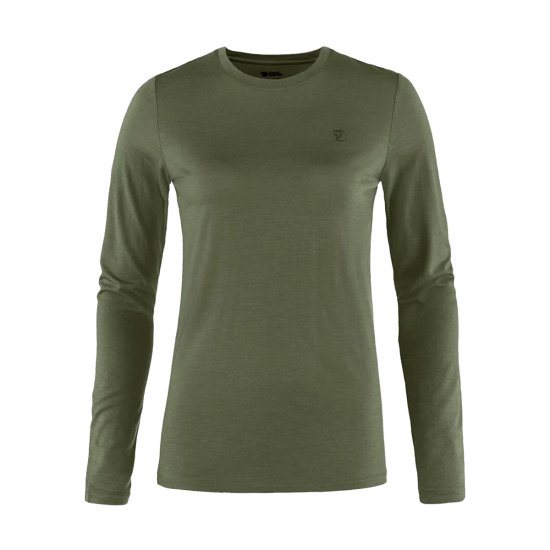 FJALLRAVEN - T-SHIRT A MANICHE LUNGHE ABISKO IN LANA MERINO DONNA